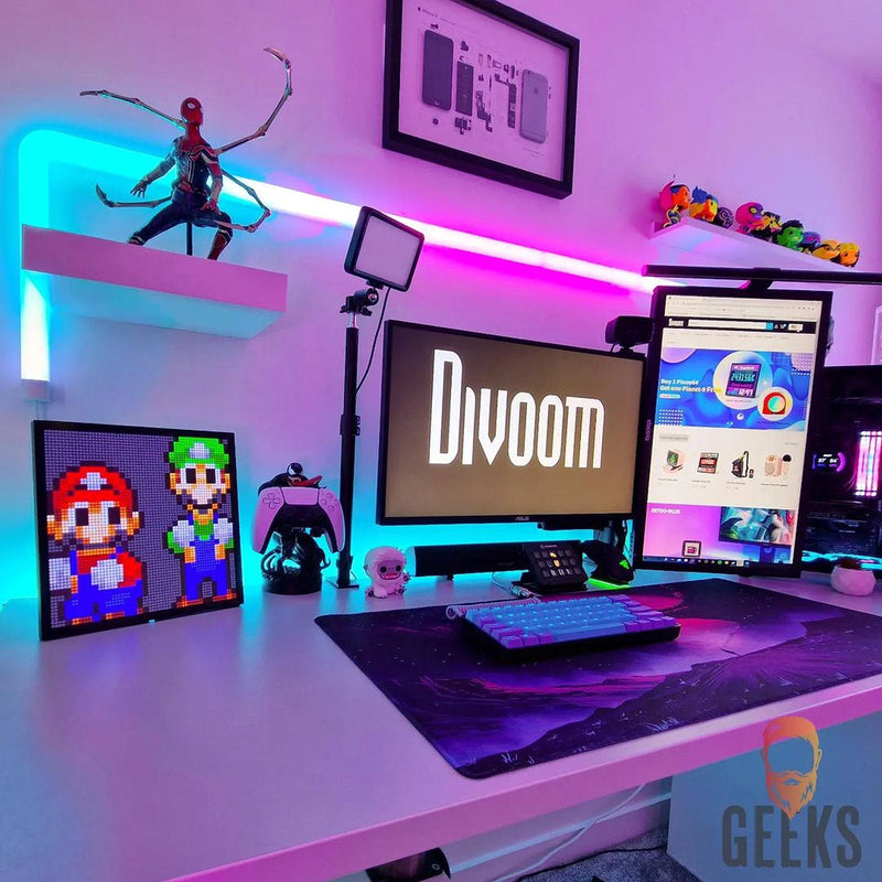 Divoom Pixoo-64 - WiFi Pixel Cloud Digital Frame with APP Control,64 X 64 LED Panel Display Frame